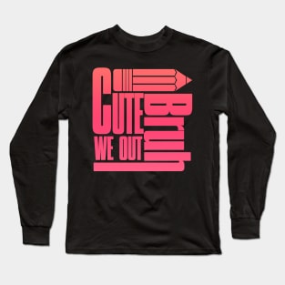 Bruh We Out Teachers Summer Retro Last Day Of School Teacher Long Sleeve T-Shirt